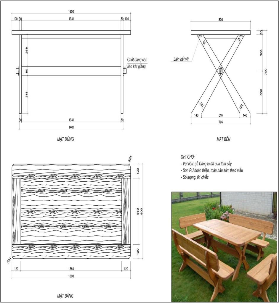 Sử dụng gỗ Cáng lò, Vối thuôc, Xà cừ lá nhỏ để sản xuất đồ mộc